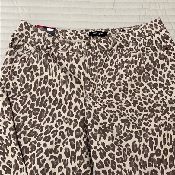 NINE WEST Gramercy animal print skinny jeans 14 - Picture 3 of 13